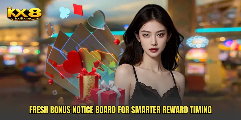 Fresh bonus notice board for smarter reward timing