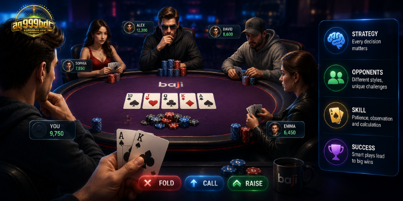 Baji poker is an online strategy poker game